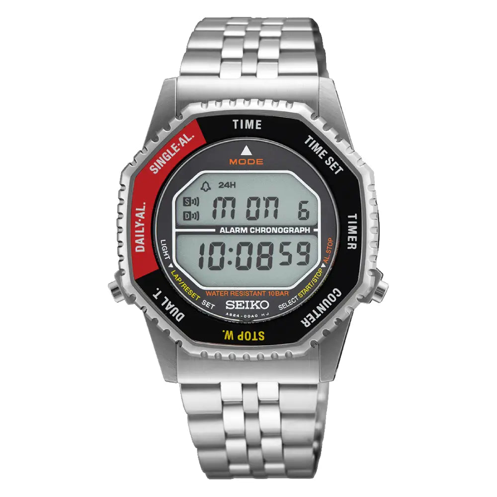 Seiko SBJG019 (SMGG19P1) "Rotocall" Quartz Digital Dial 37mm Stainless Steel Men's Watch