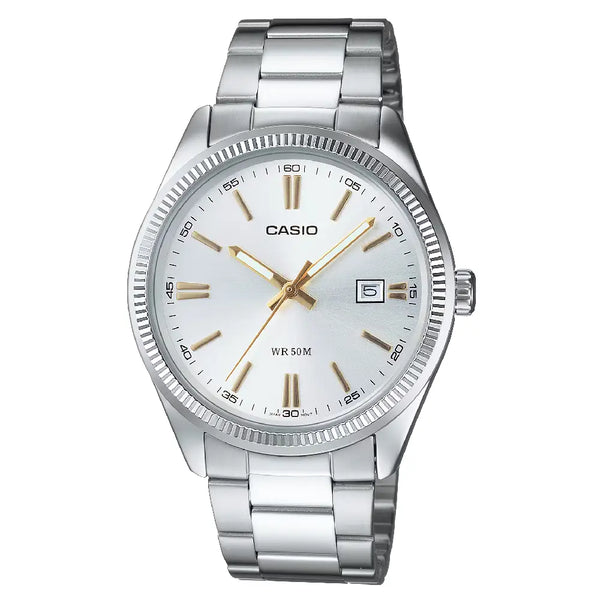 Casio Collection Analog MTP-1302D-7A2VDF Silver Dial Stainless Steel Men's Watch