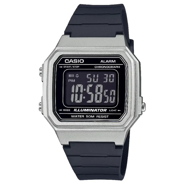 Casio Digital W-217HM-7AVDF-7BVDF Black Display Resin Strap Men's Watch