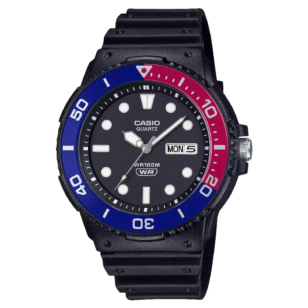 Casio Collection Analog MRW-230H-1E2VDF Black Dial Resin Strap Men's Watch