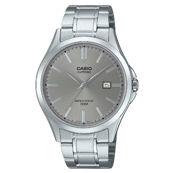 Casio Collection MTS-115D-8AVDF Analog Grey Dial Stainless Steel Men's Watch