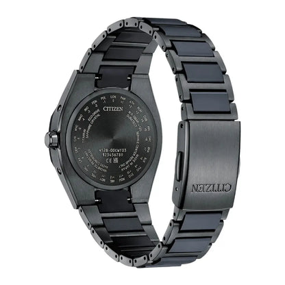 Citizen Attesa Eco-Drive Radio-Controlled CB3046-76E Black Dial 39mm Super Titanium Men's Watch