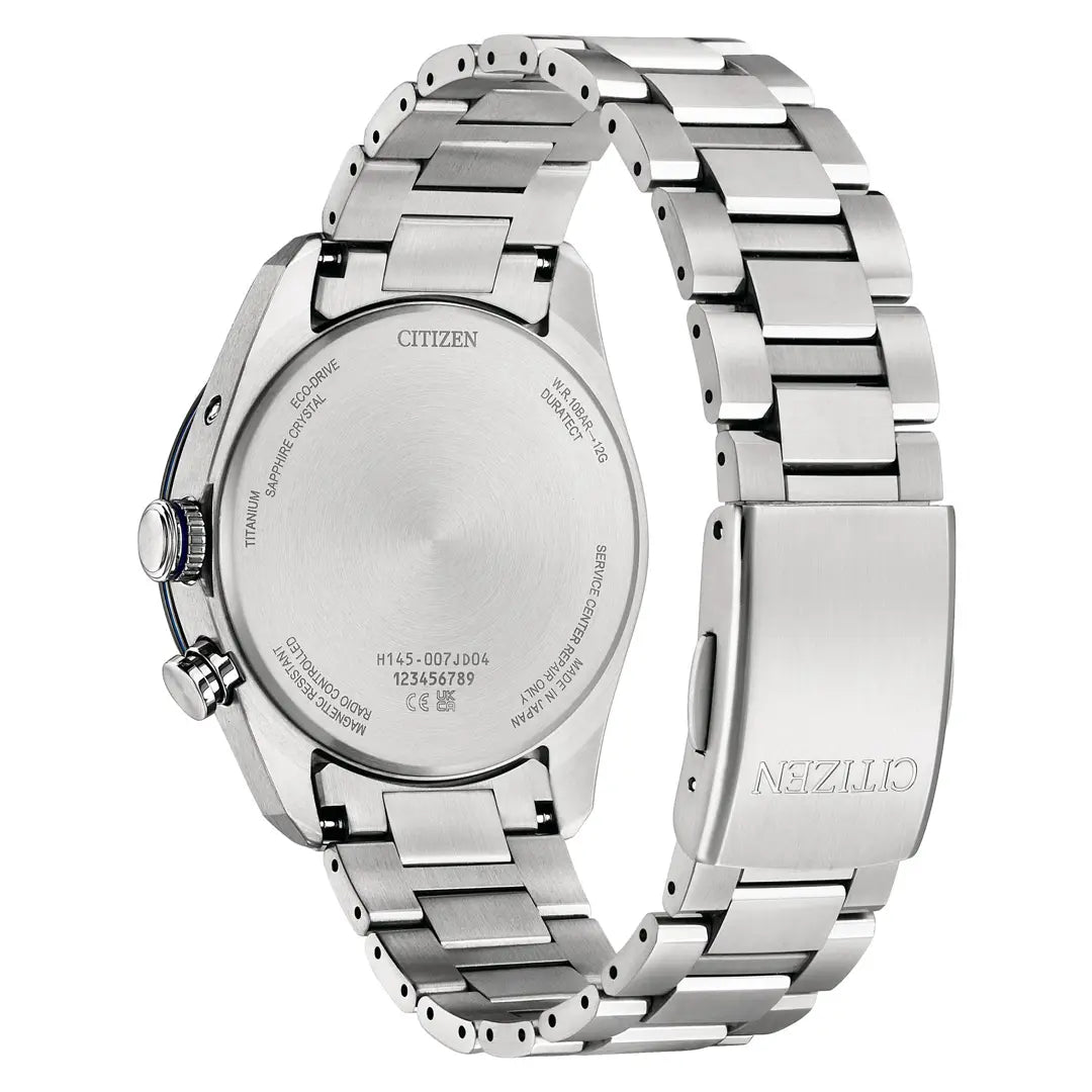 Citizen Attesa Eco-Drive Radio-Controlled CB0288-65L Limited Edition Unite with Blue Dial 40.6mm Titanium Men's Watch
