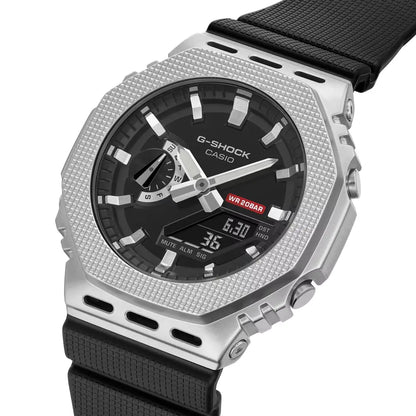 Casio G-Shock "Industrial Metal CasiOak" GM-2100M-1A Silver Dial 44.4mm Bio-Based Resin Strap Unisex Watch