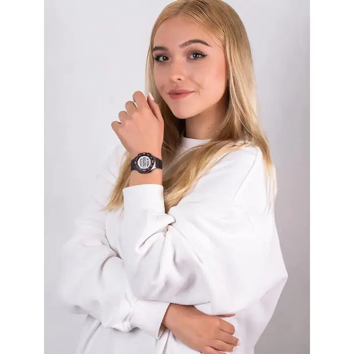 Casio Youth Digital LWS-1100H-8AVDF Black Dial Resin Strap Women's Watch detail view