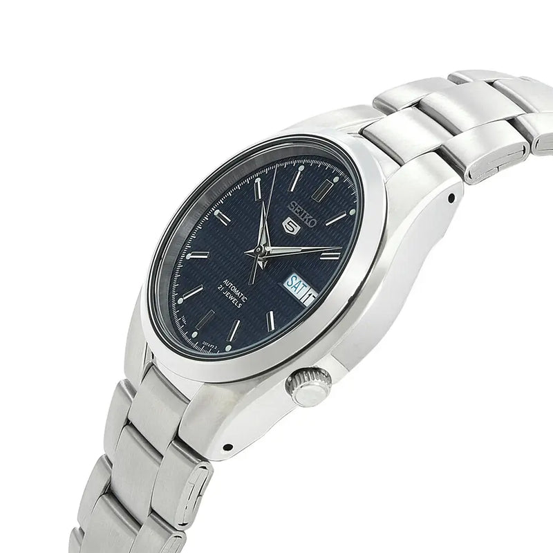 Seiko 5 SNK603K1 Automatic 21 Jewels Blue Dial 38mm Stainless Steel Men's Watch detail view
