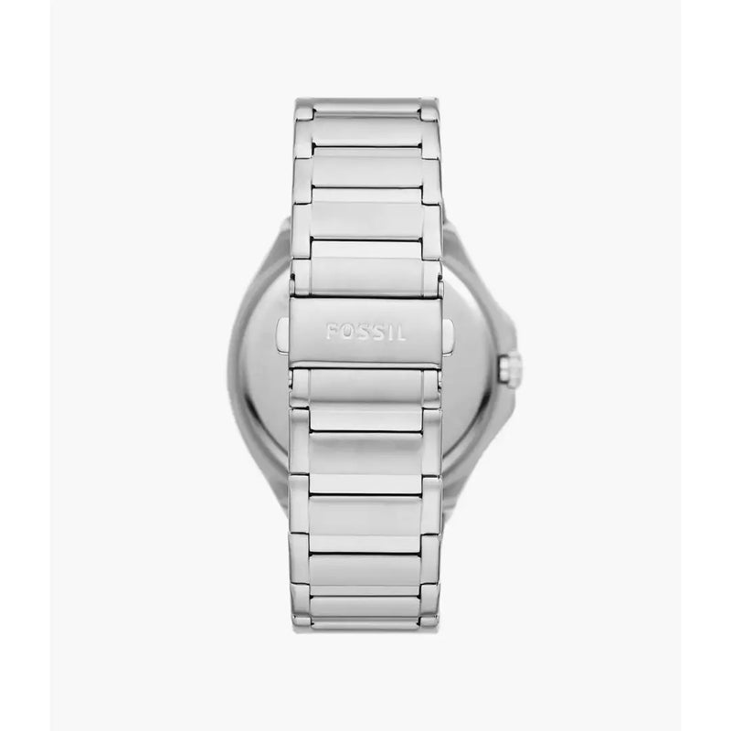 Fossil Evanston BQ2766 Solar-Powered Three-Hand Blue Dial & Stainless Steel Men's Watch detail view