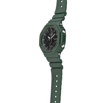 Casio G-Shock CasiOak Bluetooth Solar Analog Digital GA-B2100-3A Green Dial 45.4mm Resin Strap Men's Watch