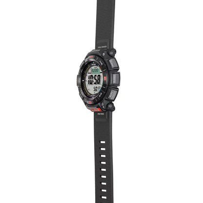 Casio ProTrek PRG-340-1DR Digital Tough Solar Triple Sensor Black Digital Dial 51.7mm Resin Strap Men's Watch