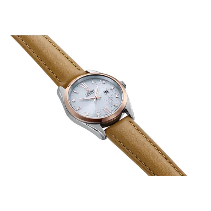 Orient Contemporary RA-WG0604S Solar Quartz White Dial 32.1mm Leather Strap Women's Watch detail view