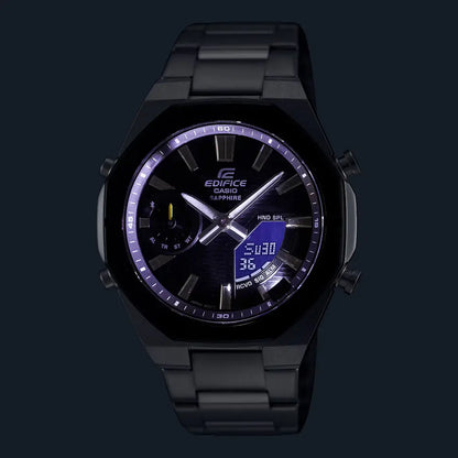 Casio Edifice ECB-S10DB-1A Slim Smartphone Link Black Dial 43mm Stainless Steel Men's Watch