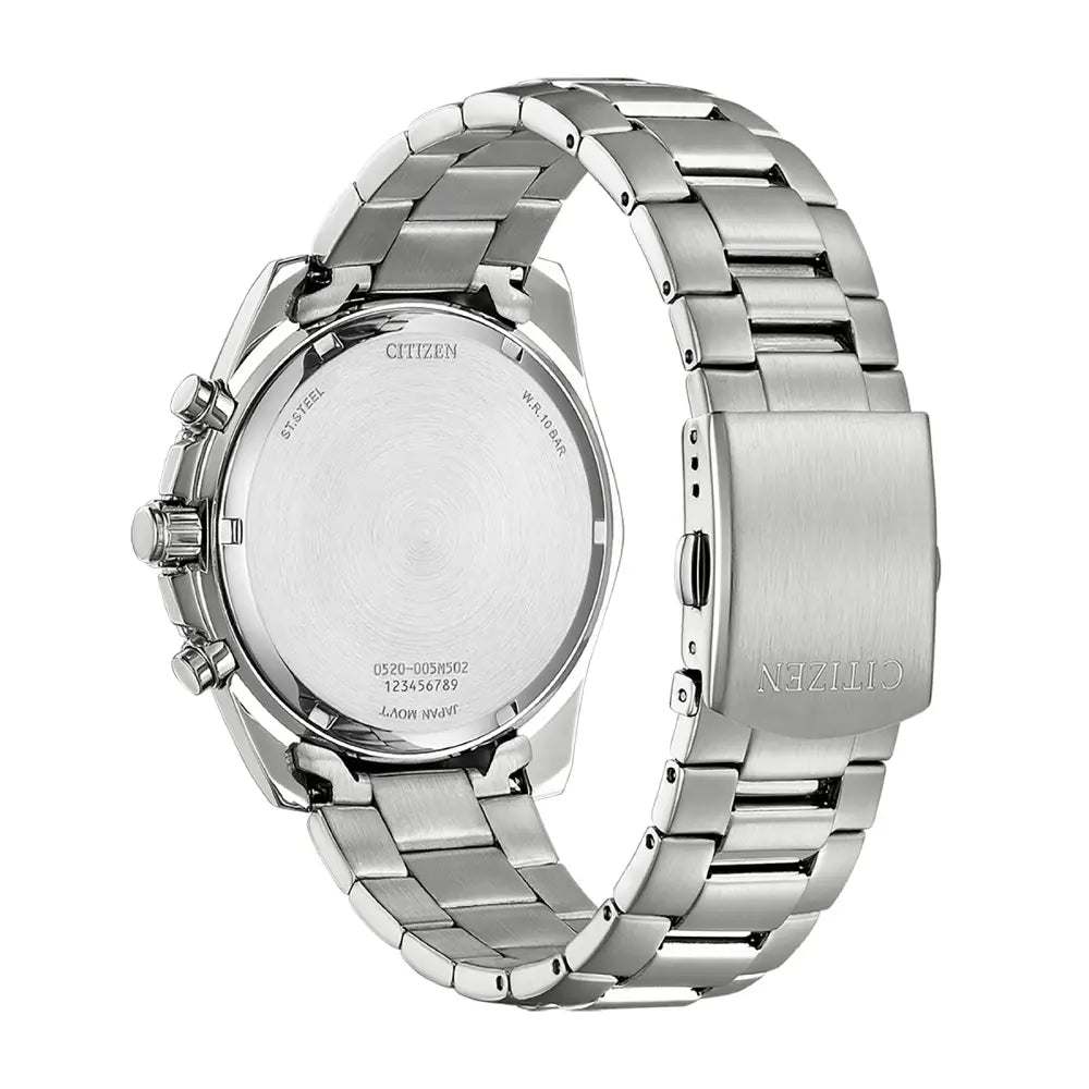Citizen Quartz Chronograph 44mm AN8200-50A Silver Dial Stainless Steel Men's Watch