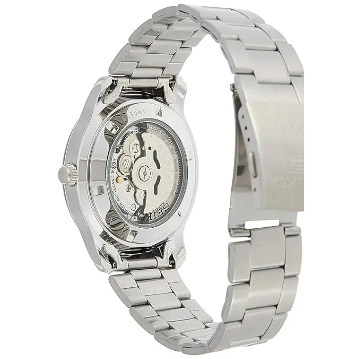 Seiko 5 Classic Automatic SNKP15J1 White Dial 42mm Stainless Steel Men's Watch detail view