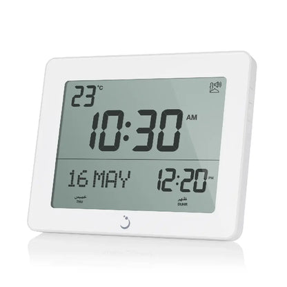 Al Fajr CF-19 Digital Azan Desk Clock White Digital Display
