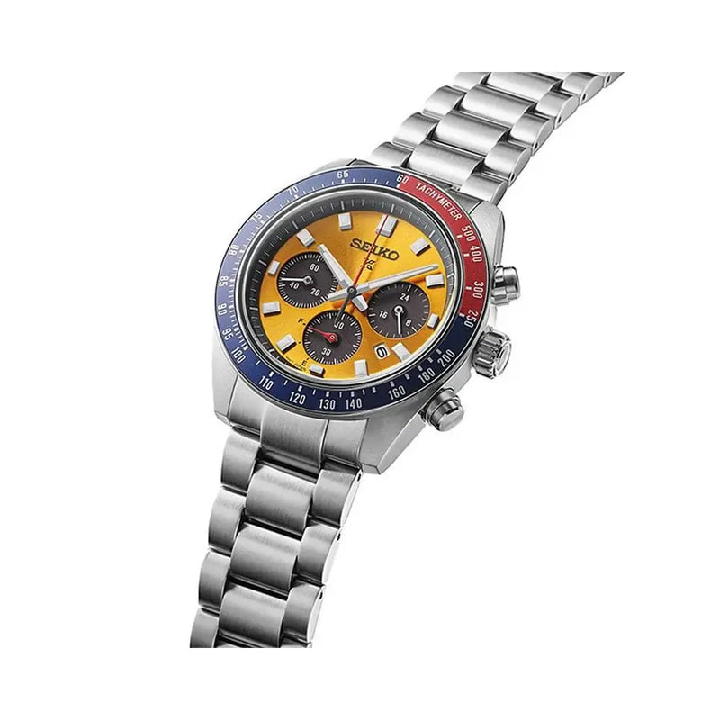Seiko Prospex Speedtimer SBDL117  (SSC947) "Pogue" Solar Chronograph Yellow Dial 41.4mm Stainless Steel Men's Watch detail view