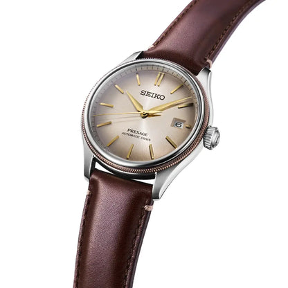 Seiko Presage SPB529J1 "Shiracha" Brown Gradient Dial 40.2mm Leather Strap Men's Watch