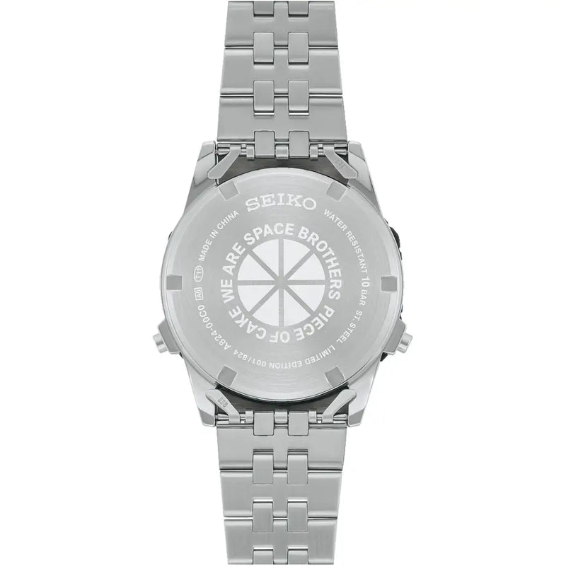 Seiko Selection "Rotocall" SBJG023 "Space Brothers" Limited Edition (824 pieces) Silver/Black Digital Dial Stainless Steel Men's Watch detail view