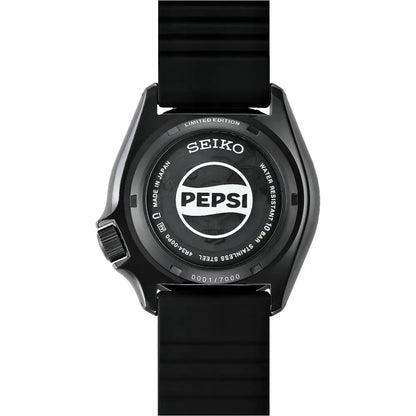 Seiko 5 Sports SBSC023 Automatic GMT Limited Edition "SKX GMT Pepsi" Black Dial 42.5mm Resin Strap Men's Watch