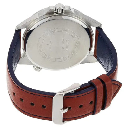 Casio Enticer MTP-SW320L-2AVDF Multi-Hand Analog Blue Dial Leather Strap Men's Watch