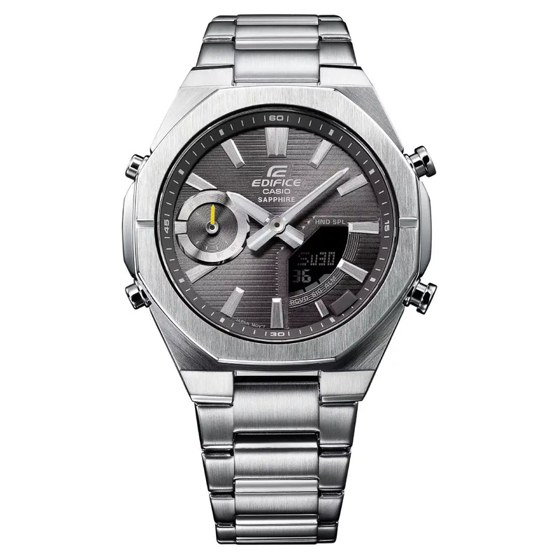 Casio Edifice Analog-Digital  ECB-S10D-8ADF Bluetooth Grey Dial Stainless Steel Men's Watch detail view