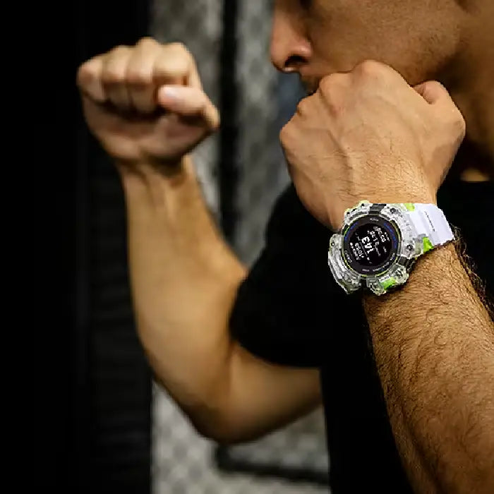 Casio G Shock G-SQUAD GBD-H1000-7A9 Digital GPS Heart Rate Monitor Solar Digital Dial White Resin Strap Men's Watch