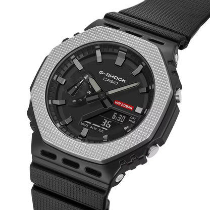 Casio G-Shock "Industrial Texture" GM-2100BM-1A Black Dial 44.4mm Bio-Based Resin Strap Men's Watch