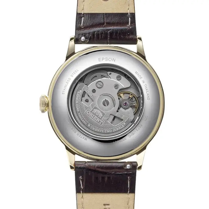 Orient Classic Bambino Automatic RA-AC0028S White Dial 40.5mm Leather Strap Men's Watch