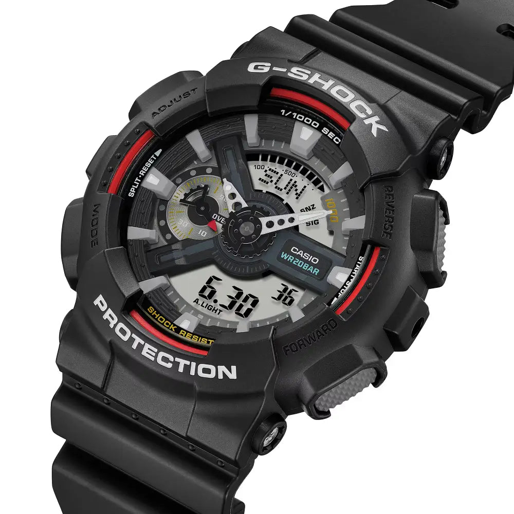 Casio G-Shock X-Large Combi Analog Digital GA-110RL-1A Black Dial 51.2mm Resin Strap Men's Watch