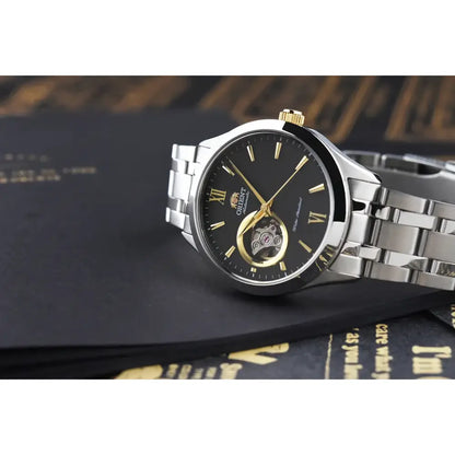 Orient Open Heart TAG03002B Automatic Black Dial 38mm Stainless Steel Men's Watch