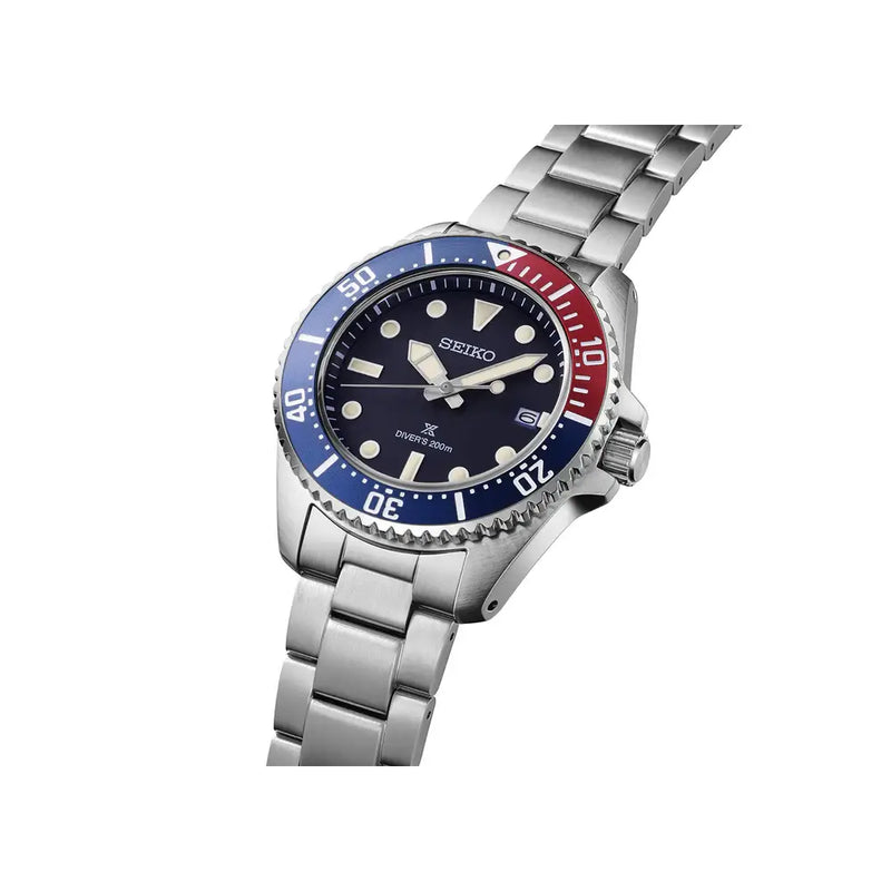 Seiko Prospex Solar SBDJ061 (SNE595P1) "Solar Pepsi" (Made In Japan) Blue Dial 41mm Stainless Steel Men's Watch detail view
