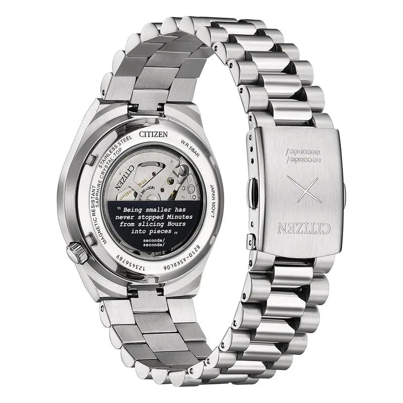 Citizen Tsuyosa x seconde/seconde/ Limited Edition (3600 Pcs) NJ0157-81L Blue Dial 40mm Stainless Steel Men's Watch detail view