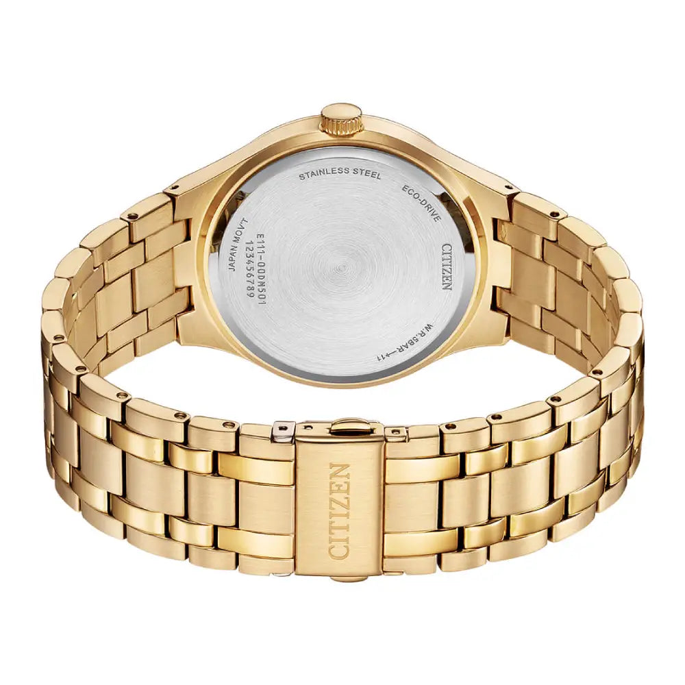 Citizen Eco-Drive Axiom BM7653-50E Black Dial 40mm Gold-Tone Stainless Steel Men's Watch