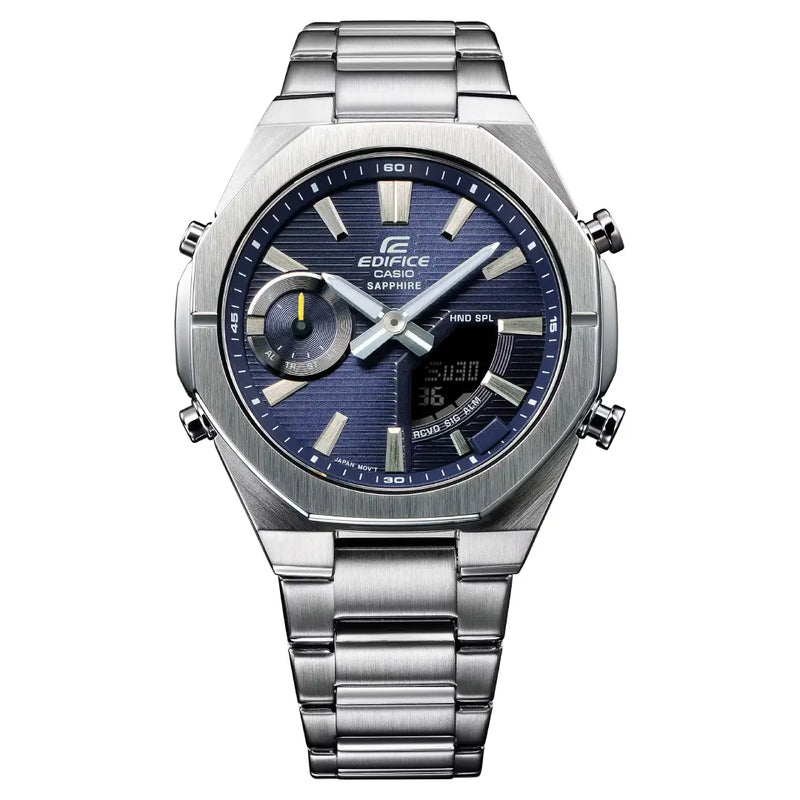 Casio Edifice ECB-S10D-2ADF Bluetooth Blue Dial 43mm Stainless Steel Men's Watch detail view