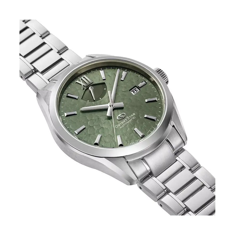 Orient Star RE-BX0006E00B Automatic Limited Edition "Perseid Meteor Shower" Green Dial 40mm Stainless Steel Men's Watch detail view