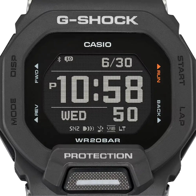 Casio G-Shock G-Squad GBD-200-1DR Black Dial Resin Men's Watch detail view