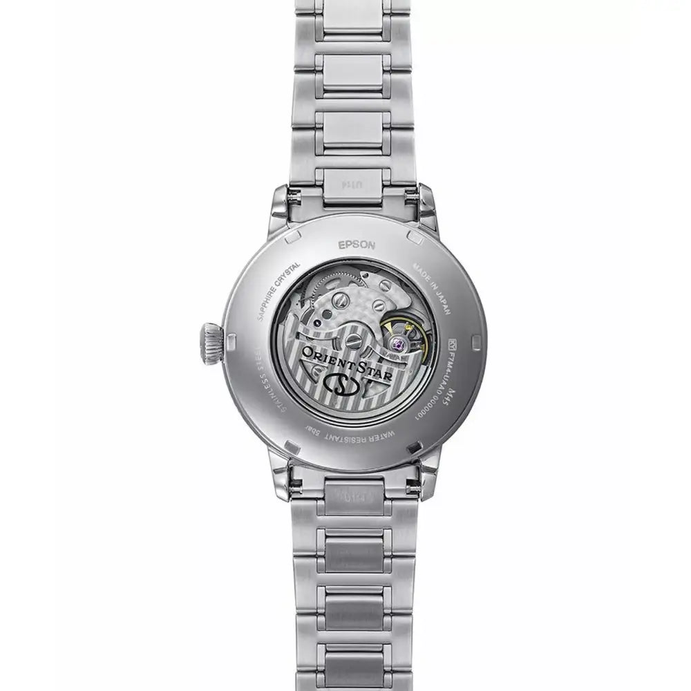 Orient Star Classic M45 F7 Moon Phase Open Heart Automatic RE-BT0006L00B Blue Dial 41mm Stainless Steel Men's Watch
