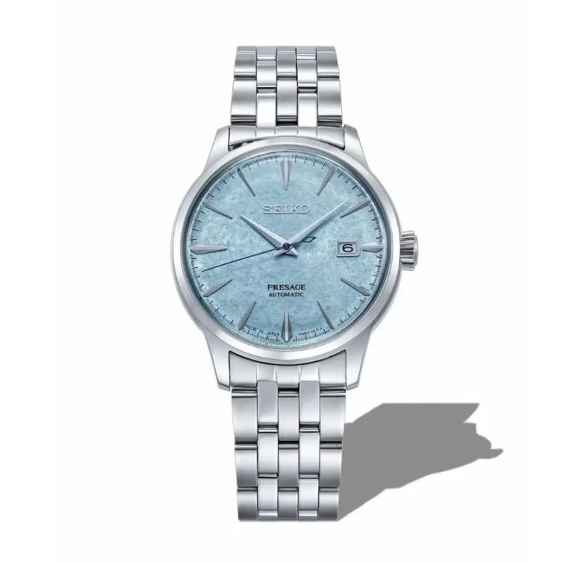 Seiko Presage SRPM01 Cocktail Time Maya Bay Limited Edition Automatic Light Blue Dial 40.5mm Stainless Steel Men's Watch detail view