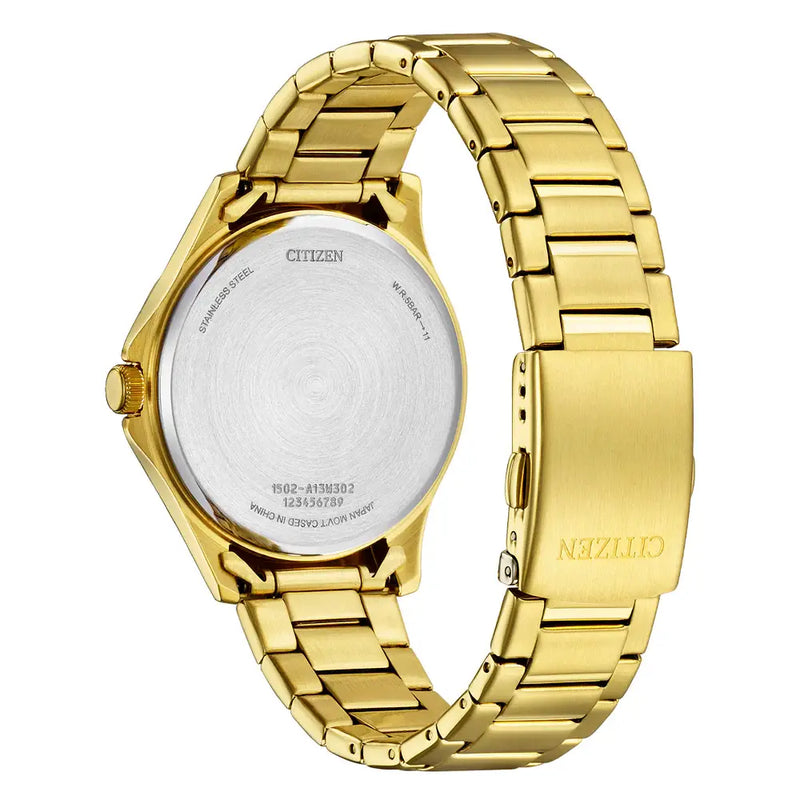 Citizen Quartz Standard BF2028-83P Gold Dial 41mm Stainless Steel Men's Watch detail view