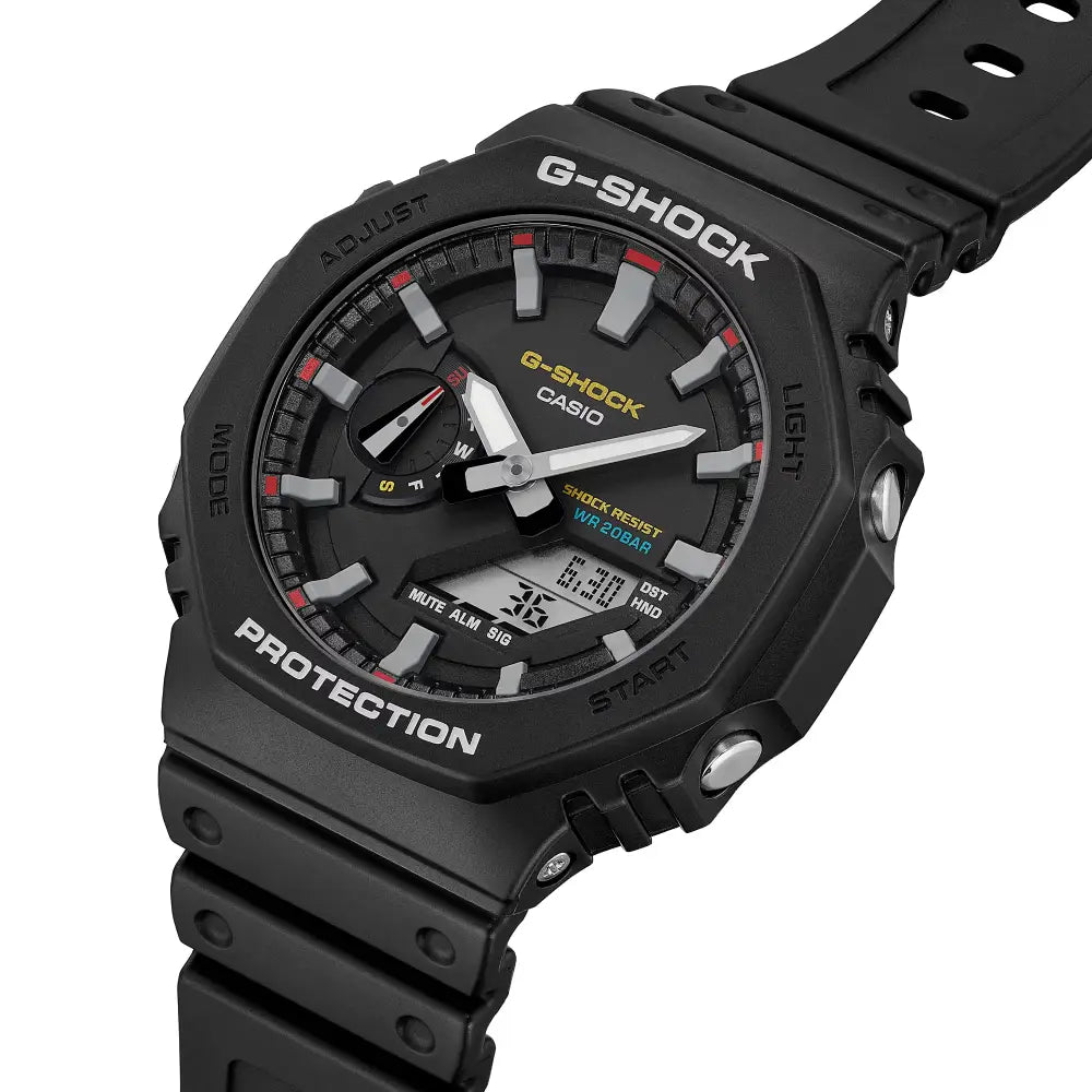 Casio G-Shock CasiOak Analog Digital GA-2100RL-1A Black Dial 45mm Resin Strap Men's Watch