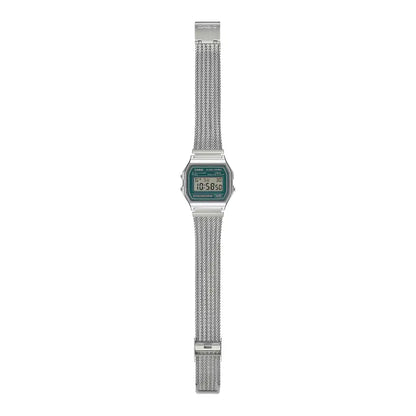 Casio Vintage "Mirror Green" A158WEM-3D Digital Green Dial 33mm Stainless Steel Watch