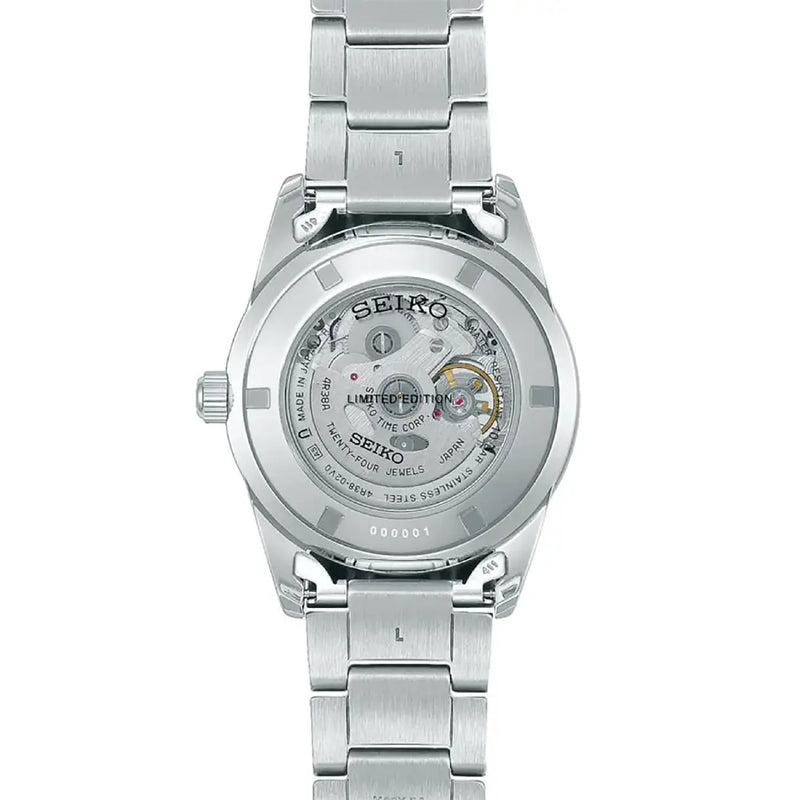 Seiko Selection SCVE065 "TiCTAC" Open Heart Limited Edition Blue Dial 40mm Stainless Steel Men's Watch detail view