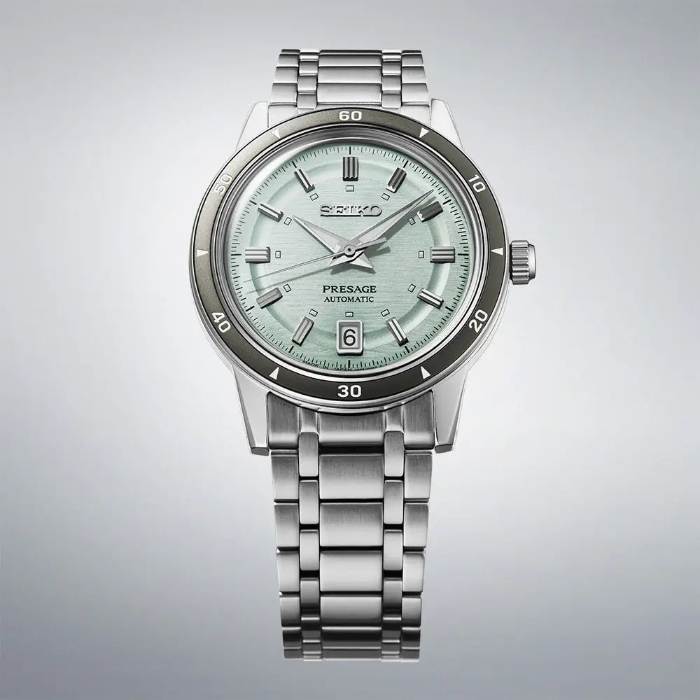 Seiko Presage SRPL71J1 "Style 60s" Automatic Green Dial 39.5mm Stainless Steel Men's Watch