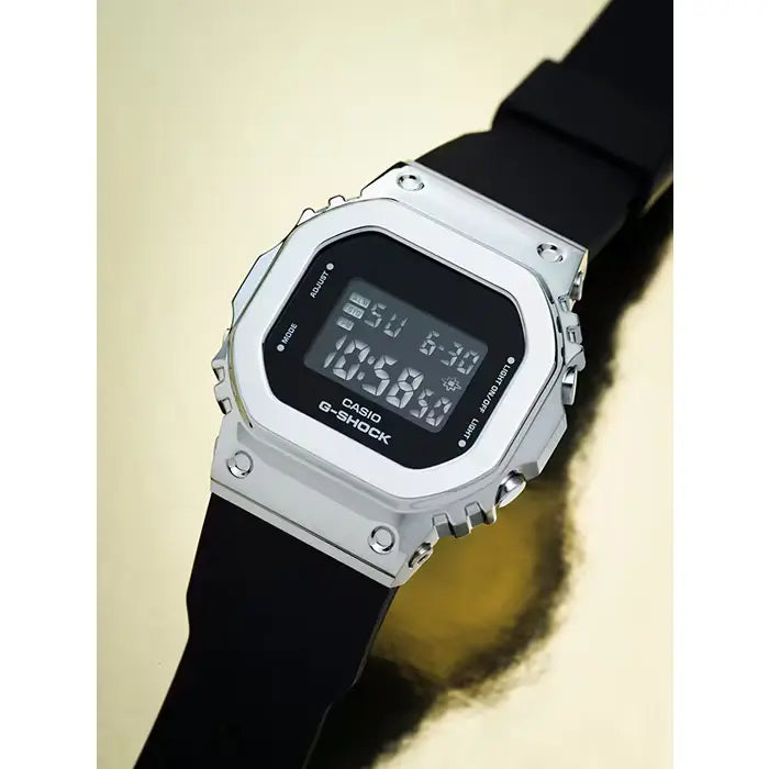 Casio G-Shock GM-S5600-1DR Metal Bezel Digital Dial 38mm Resin Strap Unisex Watch