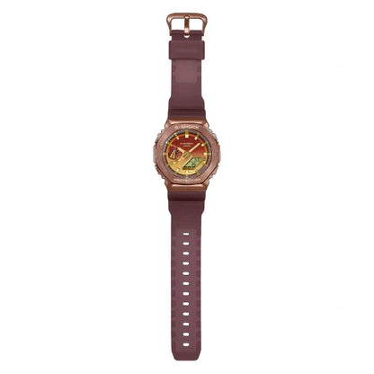 Casio G-Shock Analog Digital GM-2100CL-5ADR Rose Gold Dial Stainless Steel Men's Watch