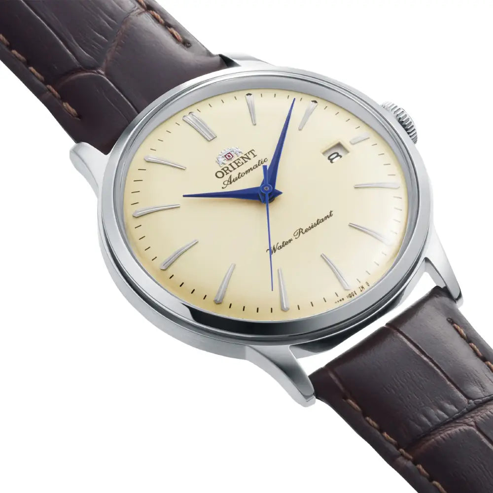 Orient Classic Bambino Automatic RA-AC0033Y Ivory Dial 40.5mm Leather Strap Men's Watch