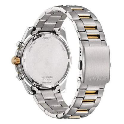 Citizen Quartz Chronograph AN8206-53L Blue Dial 46.4mm Two Tone Stainless Steel Men's Watch