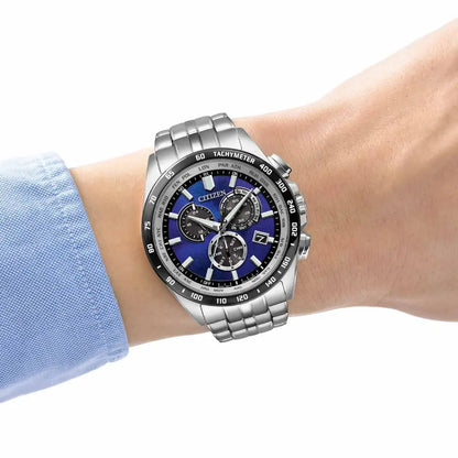 Citizen Perpetual Chrono A-T Eco-Drive CB5874-81L Limited Edition Unite with Blue Blue Dial Stainless Steel Men's Watch