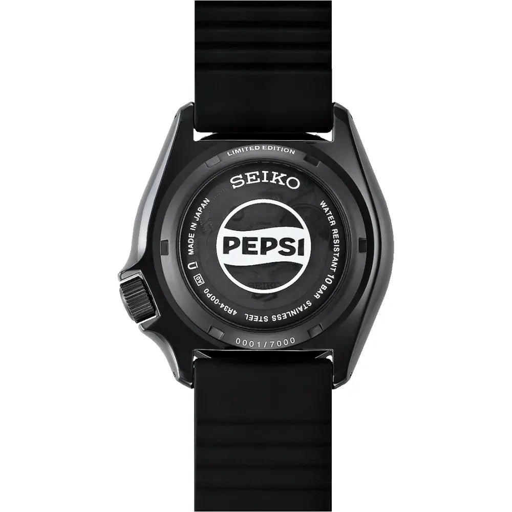 Seiko 5 Sports SSK047 Automatic GMT Limited Edition "SKX GMT Pepsi" Black Dial 42.5mm Resin Strap Men's Watch