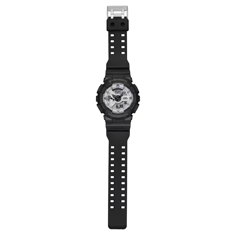 Casio G Shock GA-110WD-1A Analog-Digital White Dial Resin Strap Men's Watch detail view