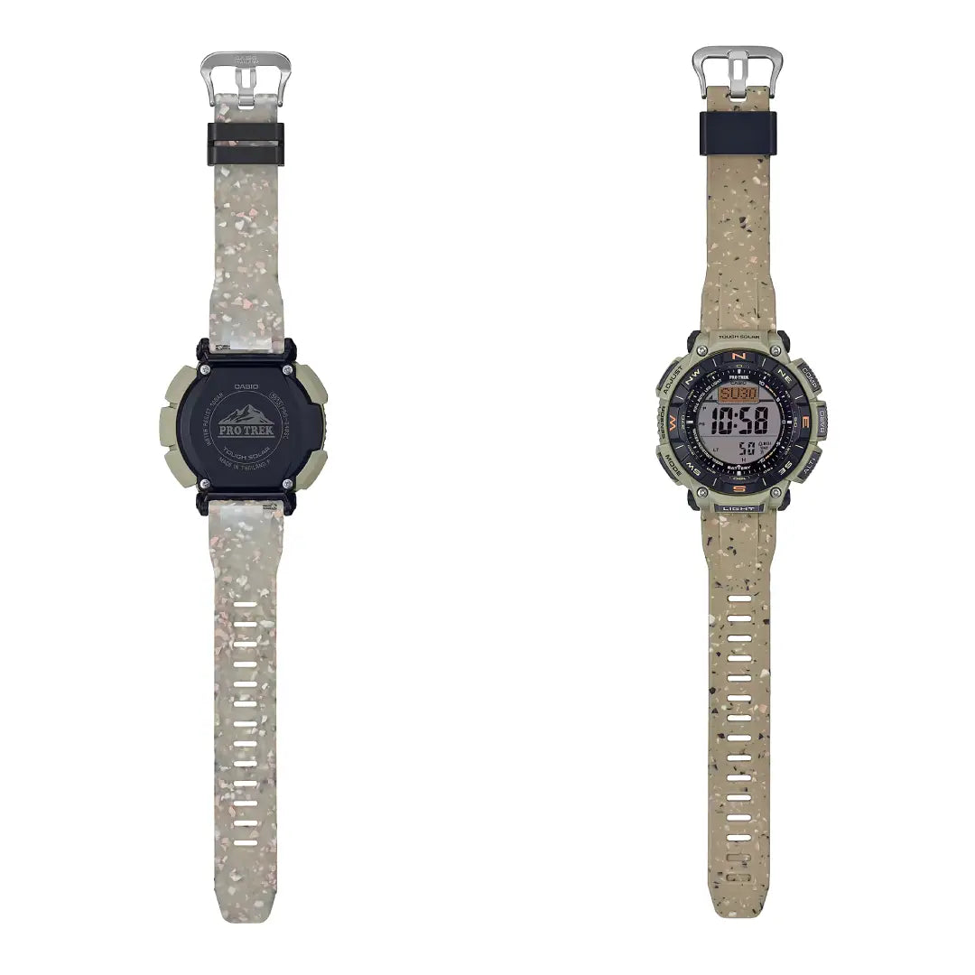 Casio Pro Trek Climber Line PRG-340SC-5DR Grey Dial 51.7mm Recycled Resin Strap Men's Watch